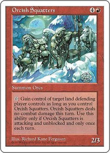 [258]【JP】居座りオーク/Orcish Squatters【5ED】[R][赤]