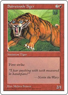 [264]【JP】剣歯虎/Sabretooth Tiger【5ED】[C][赤]