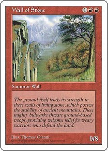 [274]【EN】石の壁/Wall of Stone【5ED】[U][赤]