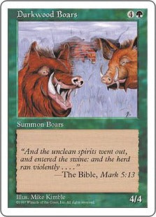 [289]【JP】ダークウッドの猪/Durkwood Boars【5ED】[C][緑]