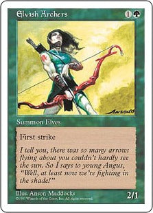 [292]【EN】エルフの射手/Elvish Archers【5ED】[R][緑]