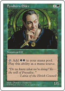 [297]【EN】フィンドホーンの古老/Fyndhorn Elder【5ED】[U][緑]