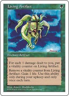 [311]【EN】魂の秘宝/Living Artifact【5ED】[R][緑]