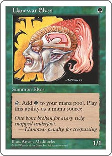[313]【JP】ラノワールのエルフ/Llanowar Elves【5ED】[C][緑]