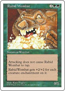 [319]【EN】狂暴ウォンバット/Rabid Wombat【5ED】[U][緑]