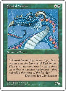 [322]【EN】甲鱗のワーム/Scaled Wurm【5ED】[C][緑]