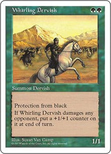 [341]【EN】疾風のデルヴィッシュ/Whirling Dervish【5ED】[U][緑]