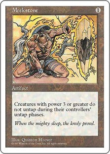 [389]【EN】弱者の石/Meekstone【5ED】[R][茶]