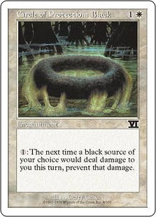 [008]【JP】黒の防御円/Circle of Protection: Black【6ED】[C][白]