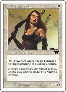 [014]【JP】ダブナントの射手/D'Avenant Archer【6ED】[C][白]
