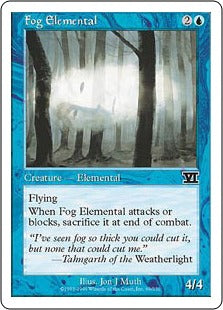[069]【JP】濃霧の精霊/Fog Elemental【6ED】[C][青]