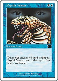 [091]【EN】地の毒/Psychic Venom【6ED】[C][青]