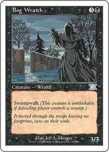 [118]【EN】沼の悪霊/Bog Wraith【6ED】[U][黒]