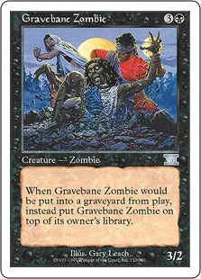 [133]【EN】墓いらずのゾンビ/Gravebane Zombie【6ED】[U][黒]