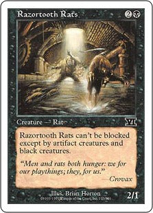 [153]【EN】カミソリネズミ/Razortooth Rats【6ED】[C][黒]