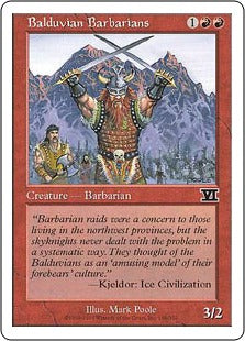 [166]【JP】バルデュヴィアの蛮族/Balduvian Barbarians【6ED】[C][赤]