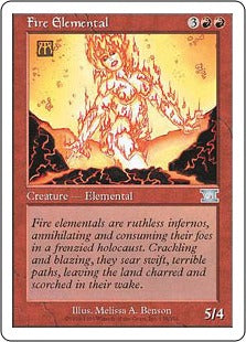 [176]【JP】炎の精霊/Fire Elemental【6ED】[U][赤]