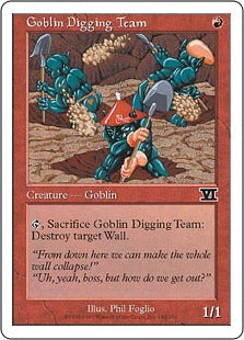 [182]【EN】ゴブリン穴掘り部隊/Goblin Digging Team【6ED】[C][赤]
