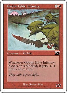 [183]【JP】ゴブリン精鋭歩兵部隊/Goblin Elite Infantry【6ED】[C][赤]