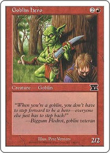 [184]【EN】ゴブリンの勇士/Goblin Hero【6ED】[C][赤]