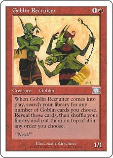 [186]【EN】ゴブリン徴募兵/Goblin Recruiter【6ED】[U][赤]