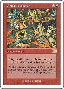 [187]【JP】ゴブリンの巣穴/Goblin Warrens【6ED】[R][赤]