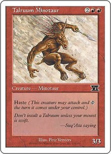 [210]【EN】タールルーム・ミノタウルス/Talruum Minotaur【6ED】[C][赤]