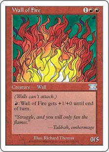[216]【JP】炎の壁/Wall of Fire【6ED】[U][赤]