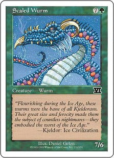 [251]【JP】甲鱗のワーム/Scaled Wurm【6ED】[C][緑]