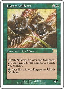 [261]【JP】ウークタビー・ワイルドキャット/Uktabi Wildcats【6ED】[R][緑]