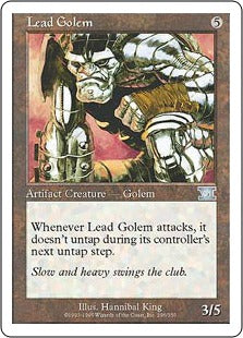 [295]【EN】鉛のゴーレム/Lead Golem【6ED】[U][茶]