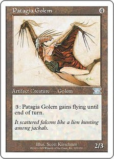 [304]【JP】翼膜のゴーレム/Patagia Golem【6ED】[U][茶]