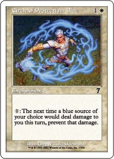 [007]【EN】【FOIL】青の防御円/Circle of Protection: Blue【7ED】[C][白]