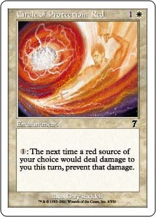 [009]【JP】赤の防御円/Circle of Protection: Red【7ED】[C][白]