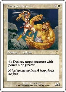 [022]【EN】【FOIL】剛胆な勇士/Intrepid Hero【7ED】[R][白]