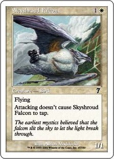 [045]【JP】【FOIL】スカイシュラウドの隼/Skyshroud Falcon【7ED】[C][白]