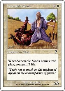 [053]【EN】【FOIL】ありがたい老修道士/Venerable Monk【7ED】[C][白]