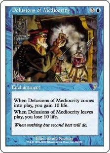 [070]【JP】【FOIL】凡人の錯覚/Delusions of Mediocrity【7ED】[R][青]