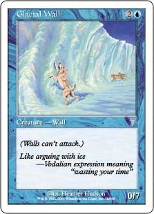 [078]【JP】【FOIL】氷河の壁/Glacial Wall【7ED】[U][青]