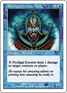 [094]【JP】【FOIL】放蕩魔術師/Prodigal Sorcerer【7ED】[C][青]