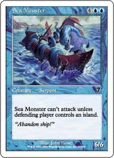 [097]【JP】【FOIL】シー・モンスター/Sea Monster【7ED】[C][青]