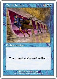 [099]【EN】【FOIL】秘宝奪取/Steal Artifact【7ED】[U][青]