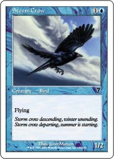 [100]【JP】【FOIL】嵐雲のカラス/Storm Crow【7ED】[C][青]
