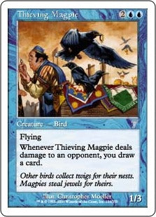 [104]【JP】【FOIL】泥棒カササギ/Thieving Magpie【7ED】[U][青]