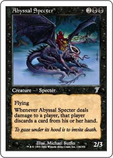 [116]【EN】深淵の死霊/Abyssal Specter【7ED】[U][黒]
