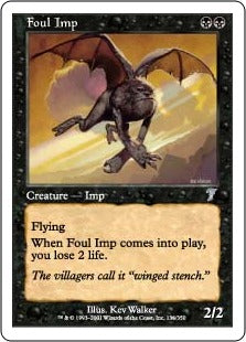 [136]【JP】【FOIL】悪臭のインプ/Foul Imp【7ED】[U][黒]