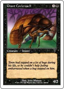 [138]【EN】【FOIL】巨大ゴキブリ/Giant Cockroach【7ED】[C][黒]