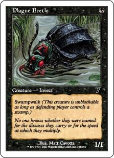 [155]【JP】【FOIL】疫病甲虫/Plague Beetle【7ED】[C][黒]