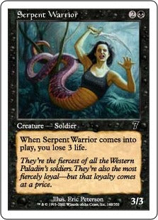 [162]【EN】【FOIL】蛇人間の戦士/Serpent Warrior【7ED】[C][黒]