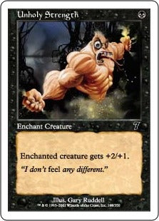 [168]【JP】【FOIL】邪悪なる力/Unholy Strength【7ED】[C][黒]